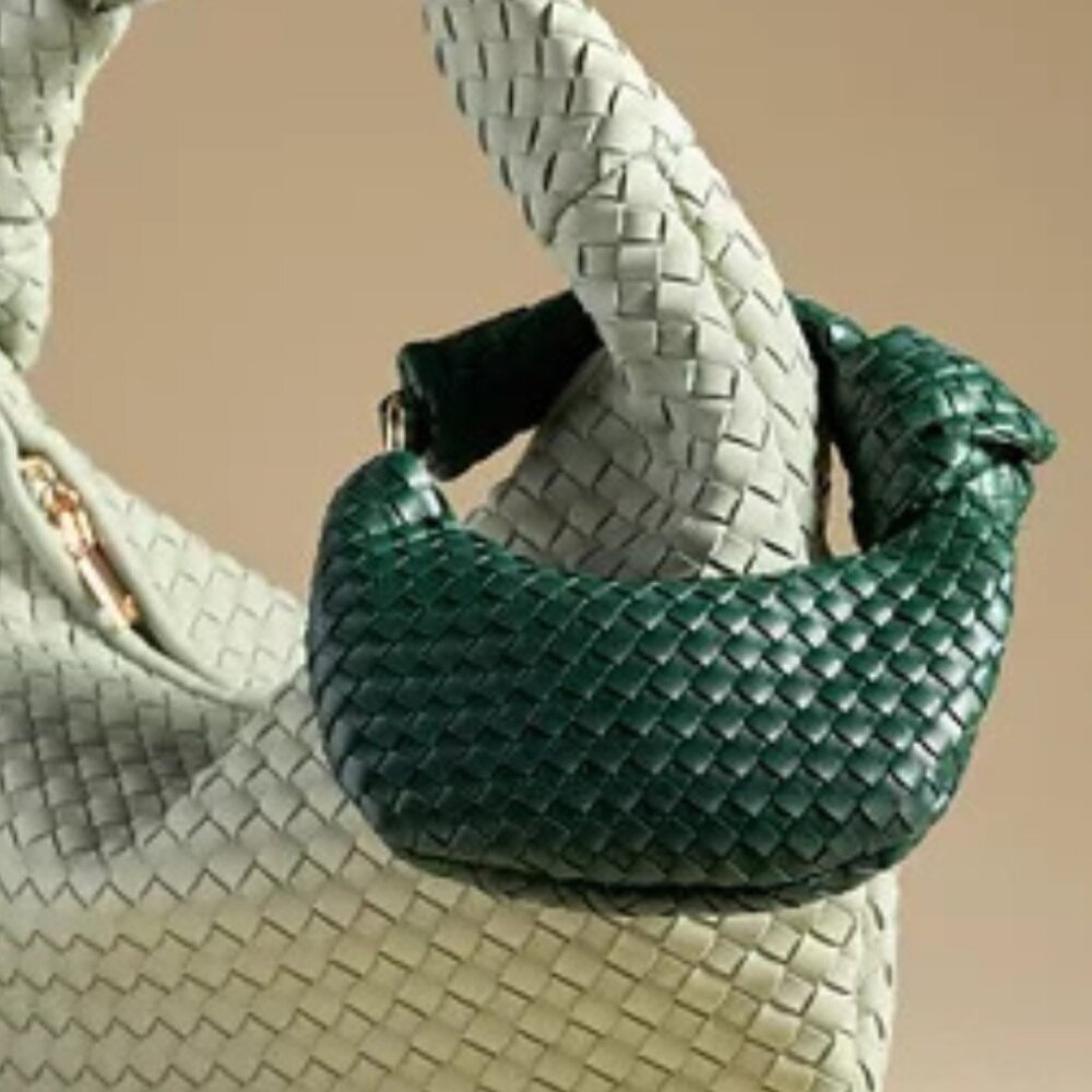 Anthropologie Melie Bianco Mini Brigitte Bag Charm in Dark Green NWT